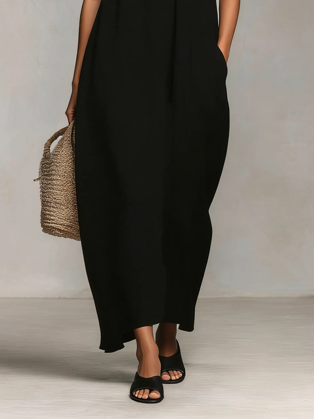 Mirelle™ | Robe longue à fines bretelles color block