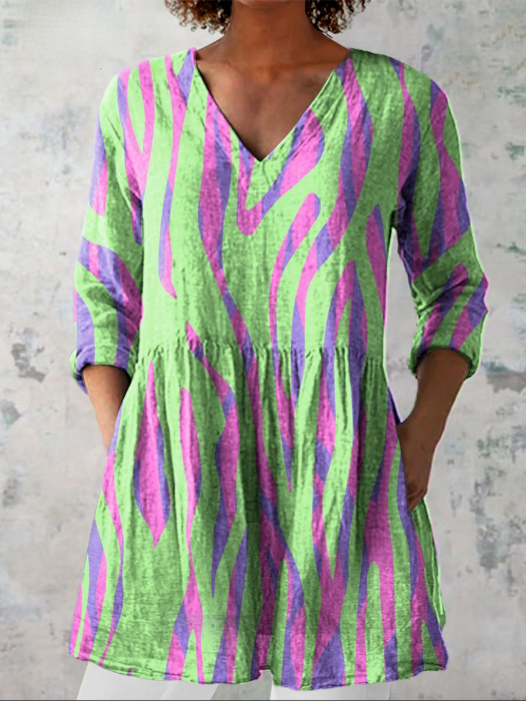 Mira | Lange Bluse mit auffälligem Design
