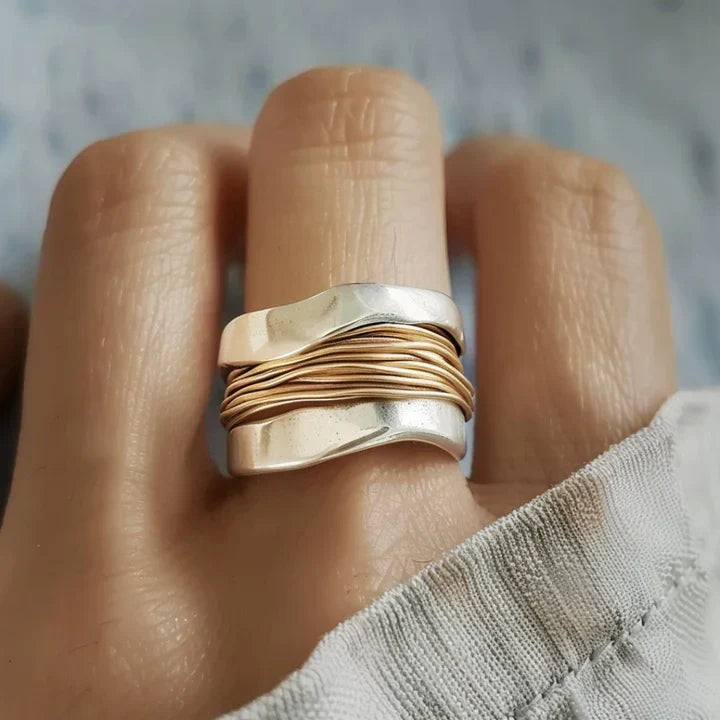 Vintage Vergoldeter Silberdraht-Ring