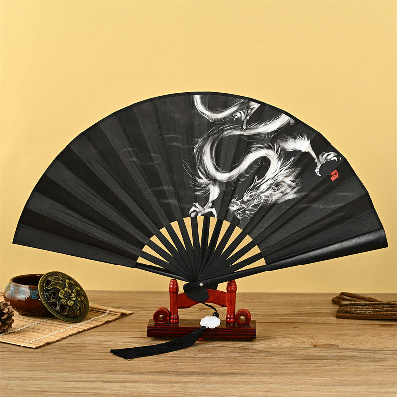 Buddha-Stones, Dragon, Phoenix, Tiger, Crane, Eagle, Wolf, Koi Fish, Hand Fan, Lotus Fan with Tassel