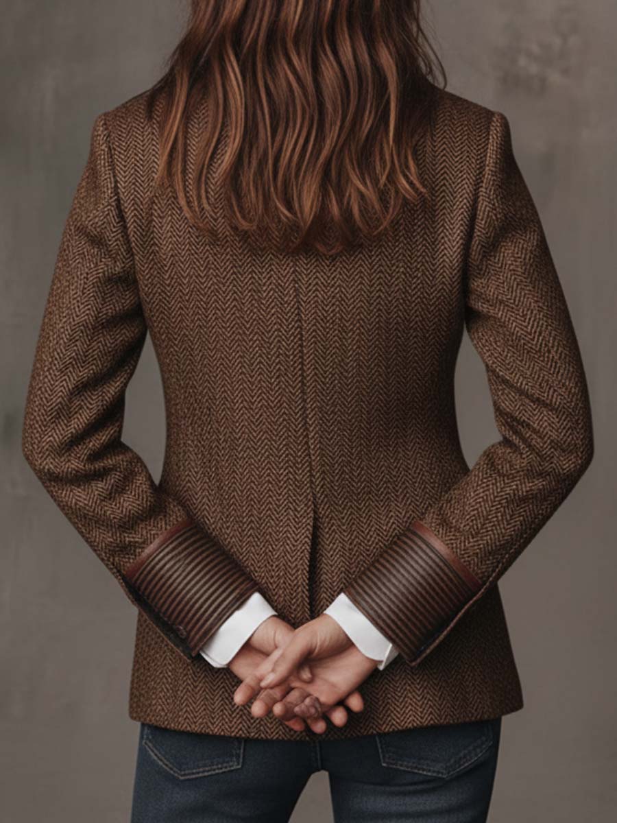 Gisèle | Chevron-Print Blazer