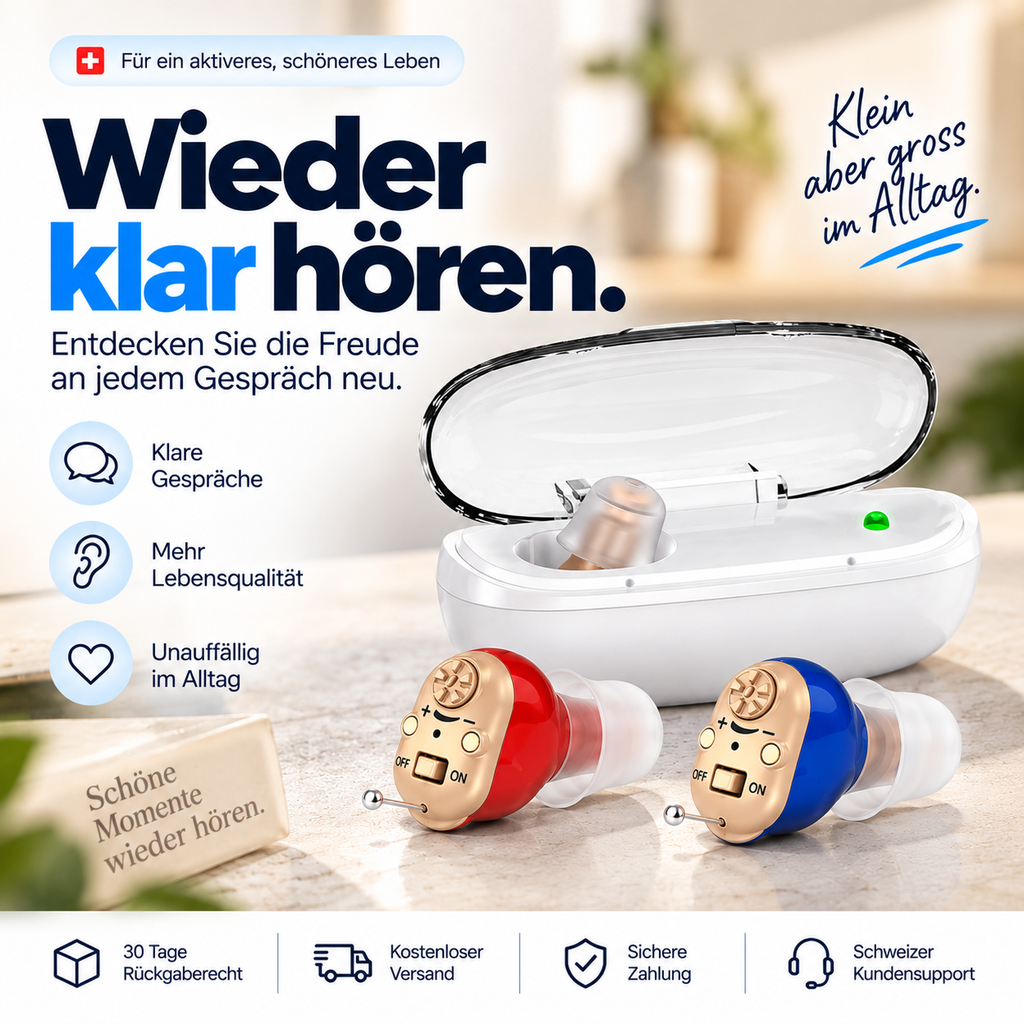 Hörklar™ | Appareil auditif discret rechargeable