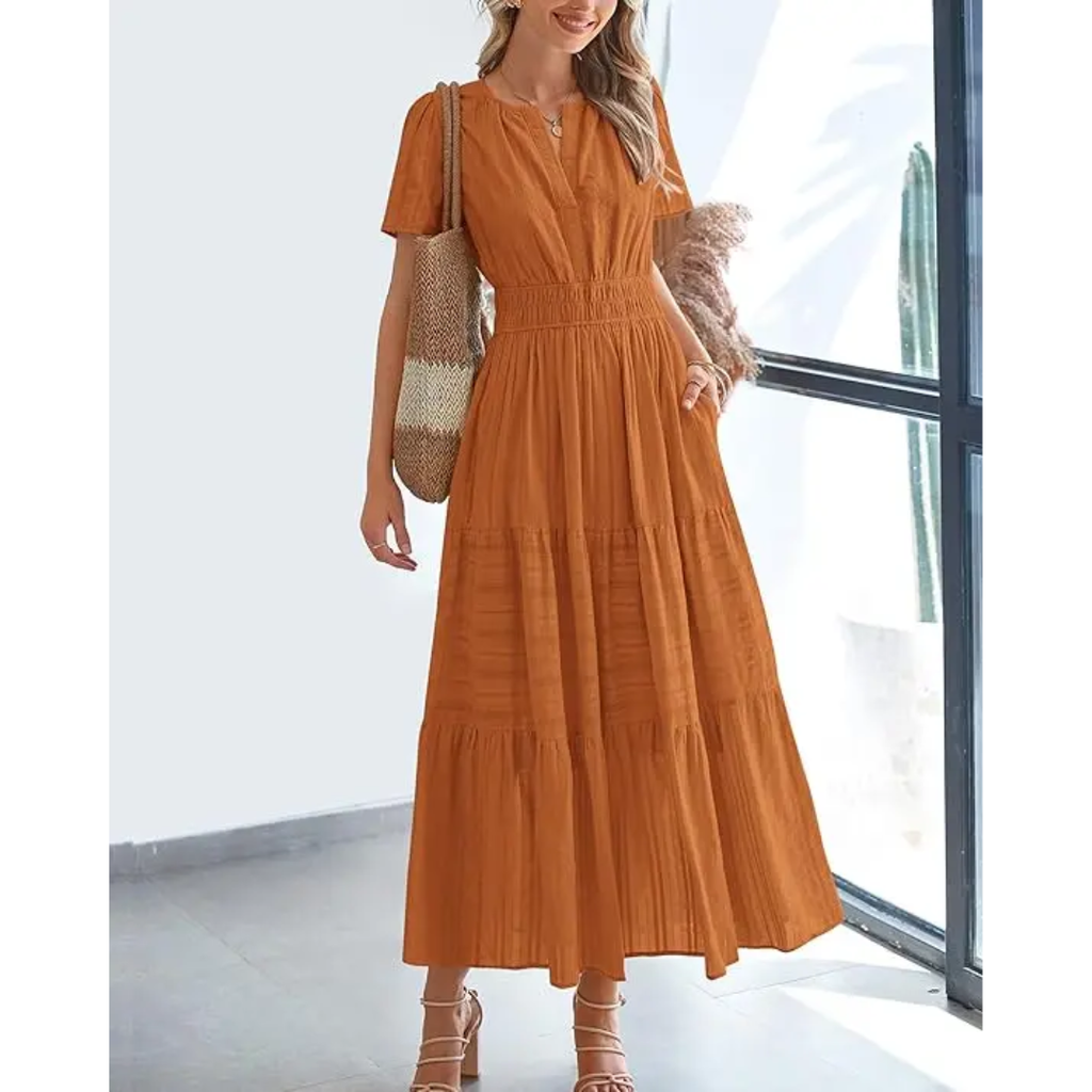 Elara – Robe longue confort aérée