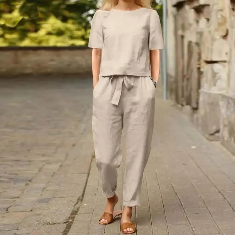 Alessa™ | Ensemble chemisier et pantalon élégant
