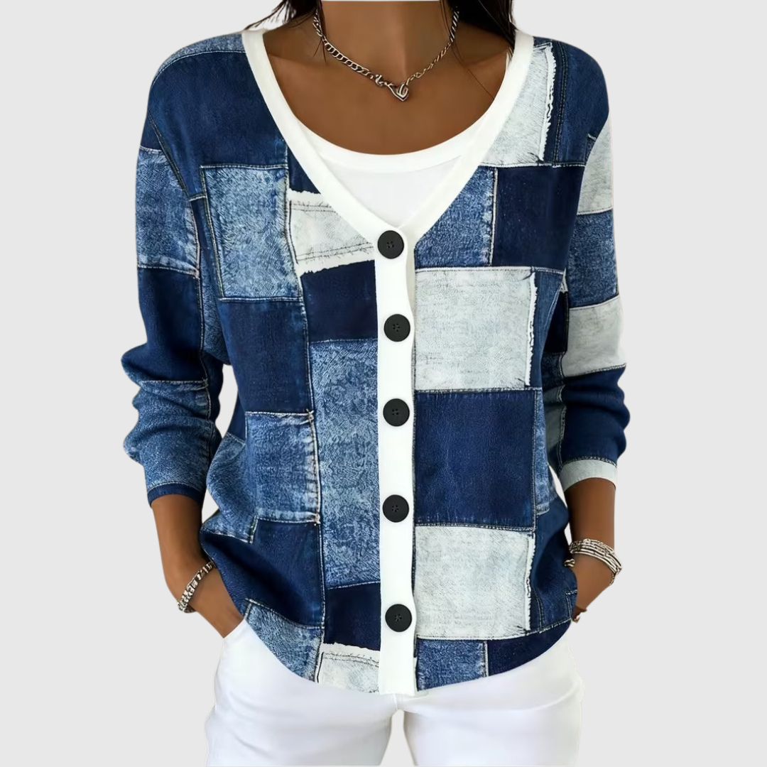 Benedetta | Knopf-Detail Strickjacke