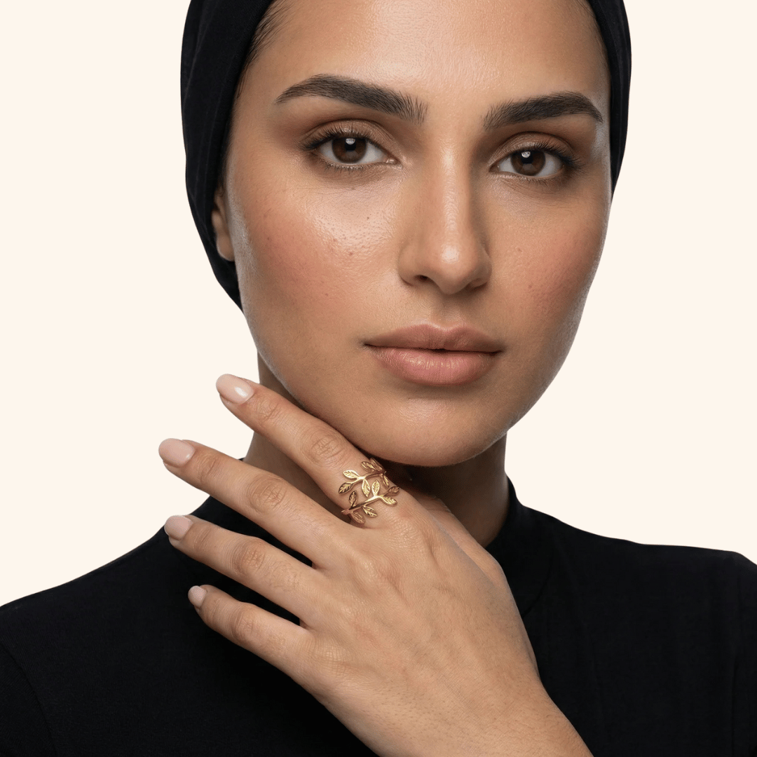 Liora™ - Eleganter Ring mit Olivenblatt-Motiv
