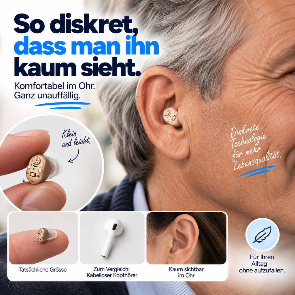 Hörklar™ | Appareil auditif discret rechargeable