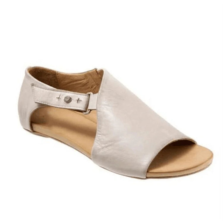 Asymmetrische Cut-Out Peeptoe Sandalen mit Riemen und Schnallenverschluss