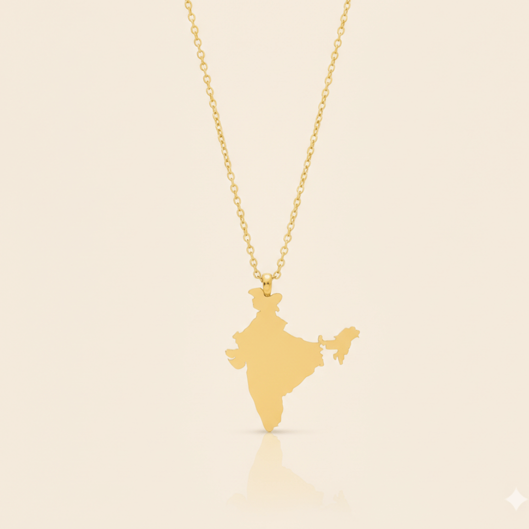 Lindoria™ - Zarte Halskette mit Länderkarte aus 18k Gold