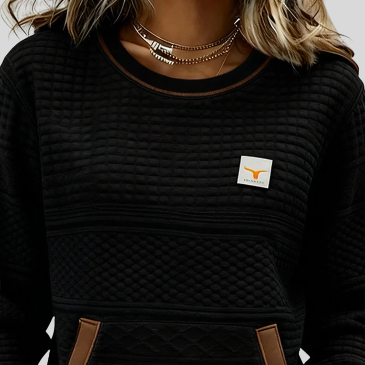 Noelle | Colorblock Rundhals-Sweatshirt