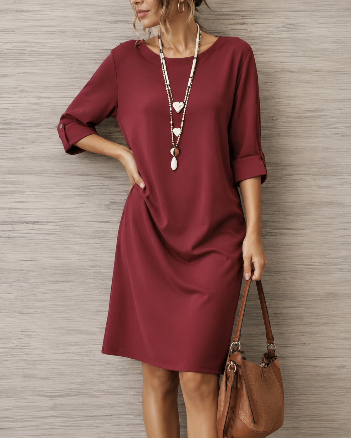 Elara™ | Fließendes Midikleid mit schmeichelnder Passform