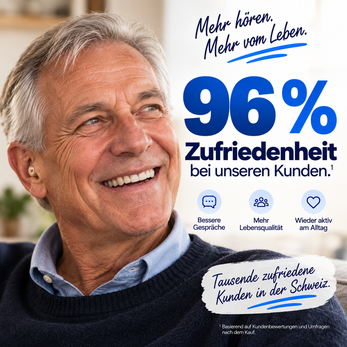 Hörklar™ | Appareil auditif discret rechargeable