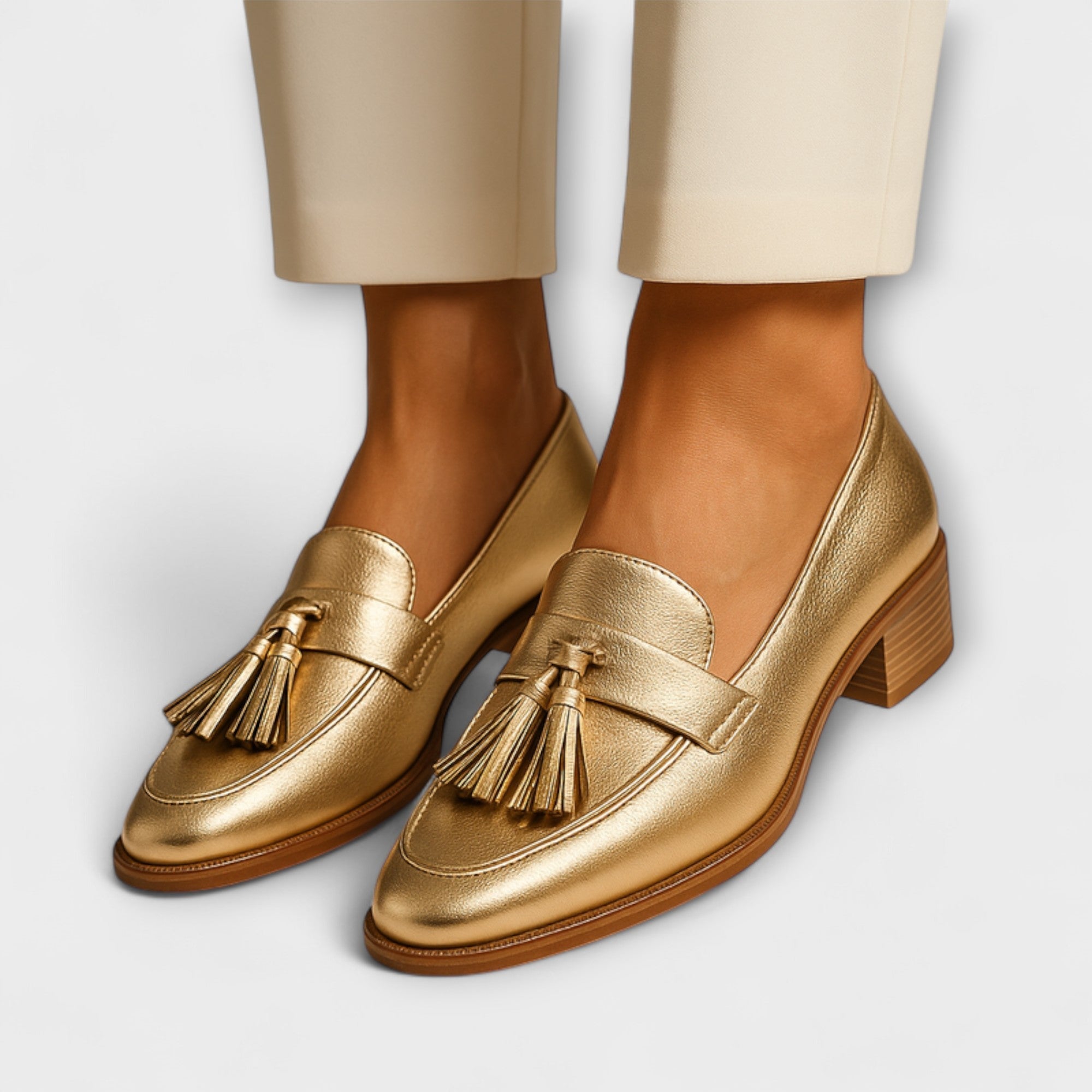 Céleste | Mocassins dorés