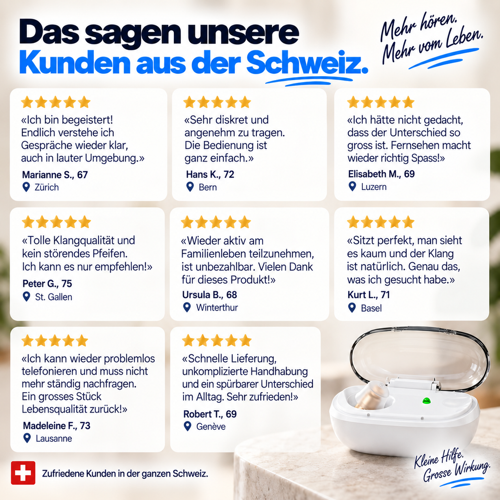 Hörklar™ | Appareil auditif discret rechargeable