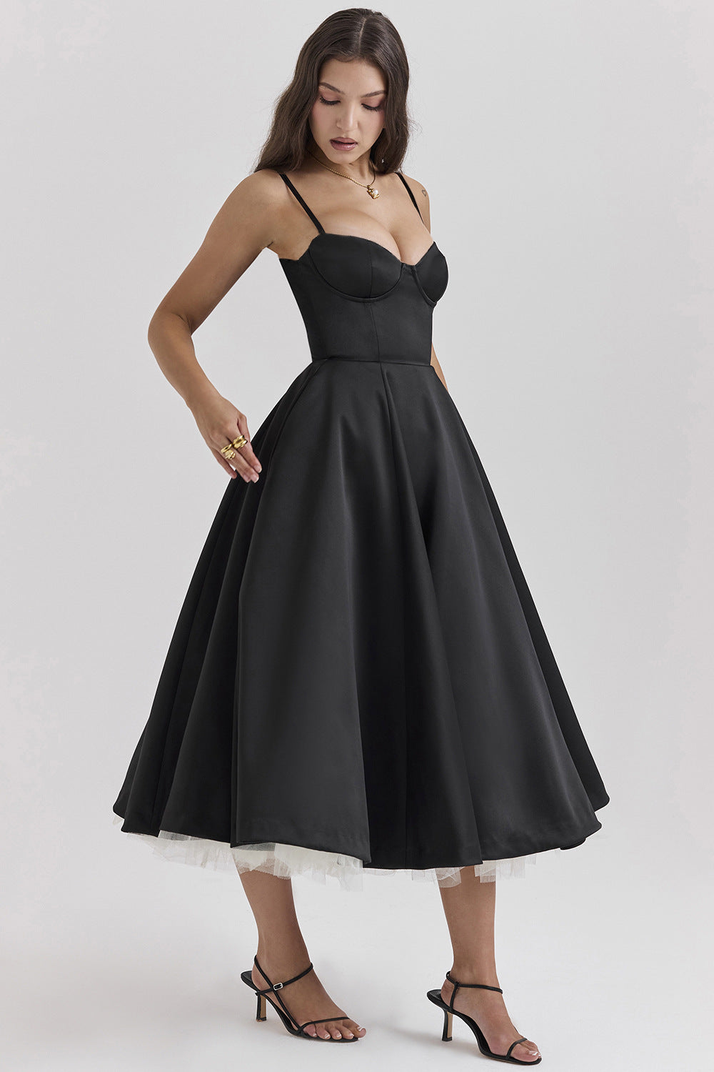 YLIANA | Romantisches Midi-Kleid für den Sommer