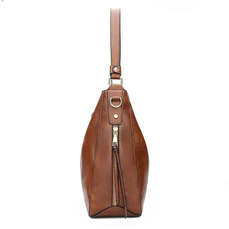 Luxuriöse Leder Hobo Anti-Diebstahl Handtasche