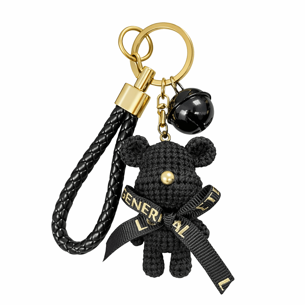 Ourson | Porte-clés doré élégant