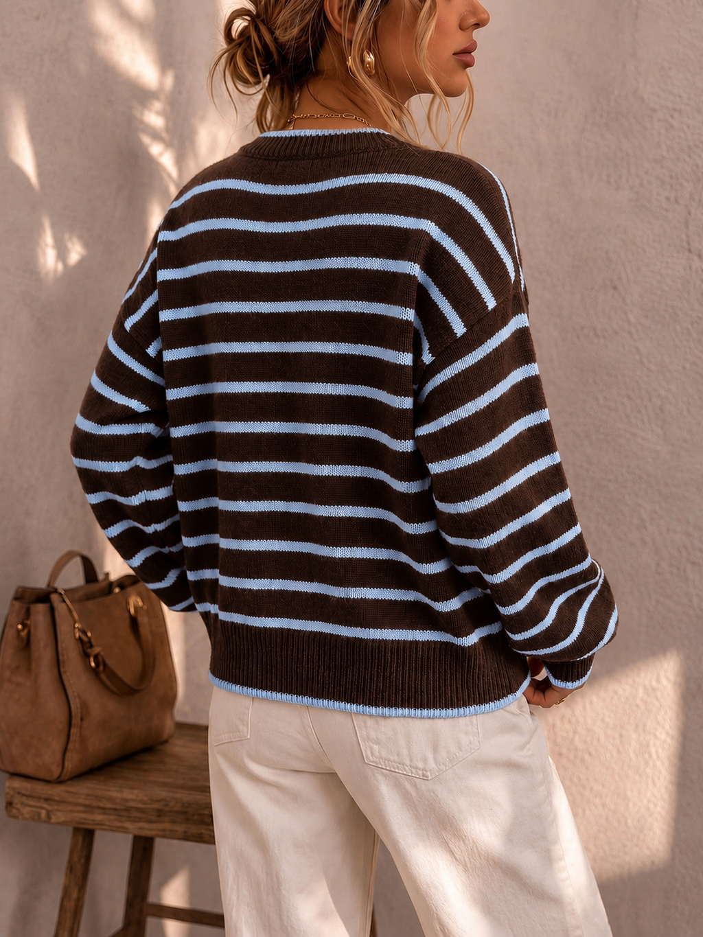 Céliane | Chic Striped Knit Cardigan