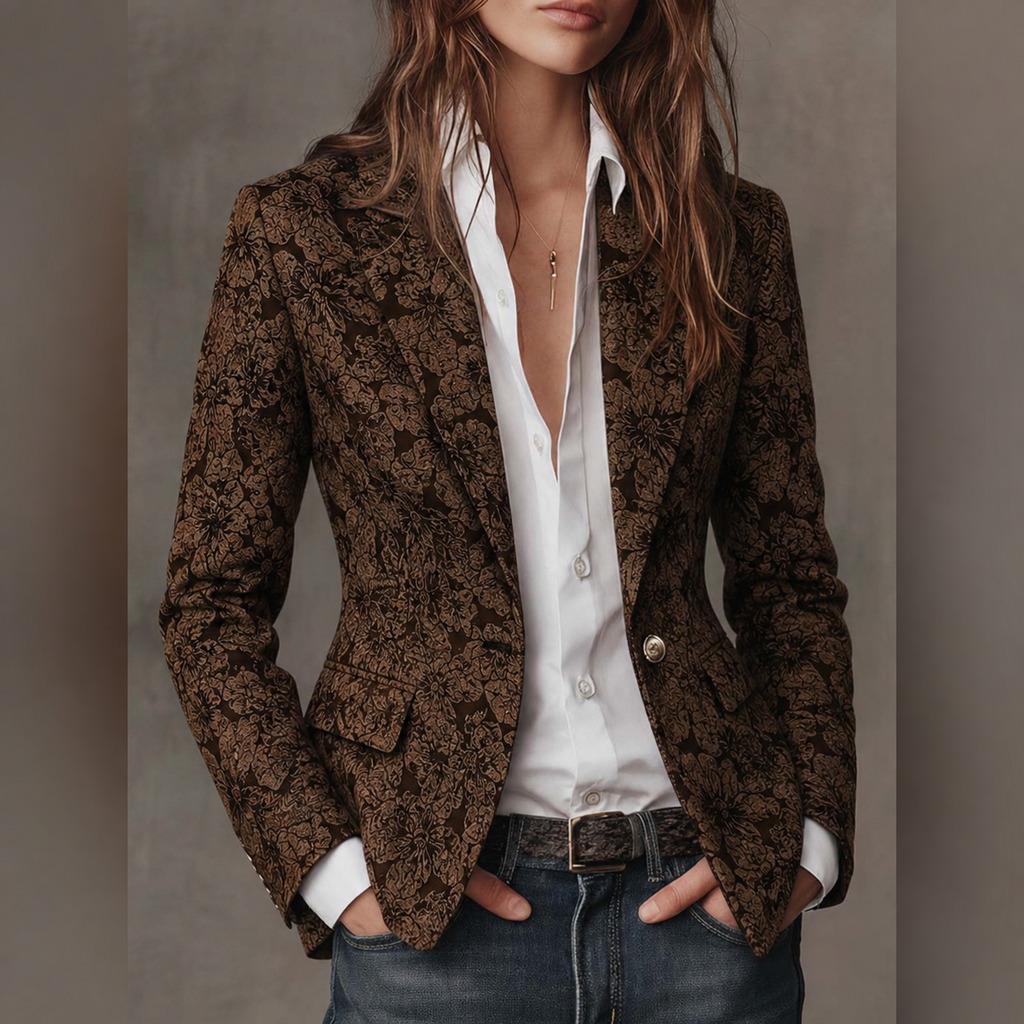 Estelle | Tailored Jacquard Cashmere Blazer