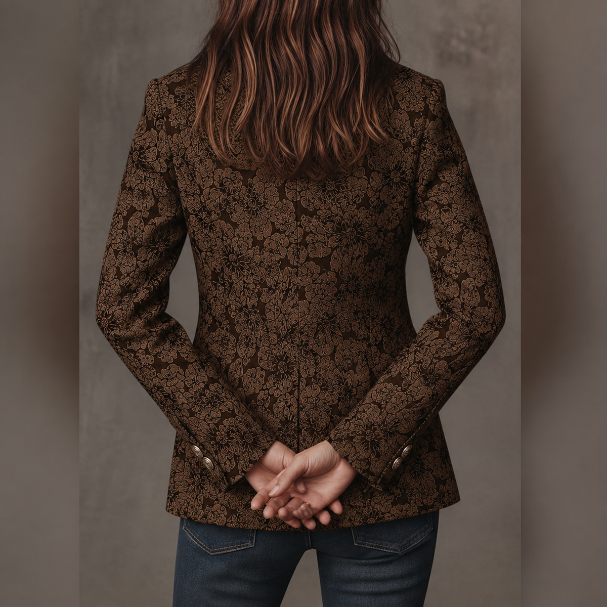 Estelle | Tailored Jacquard Cashmere Blazer