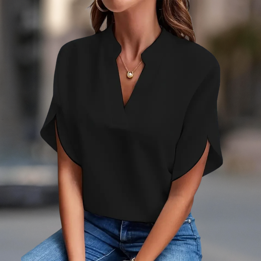 Blouse femme Elena Elegant avec col en V