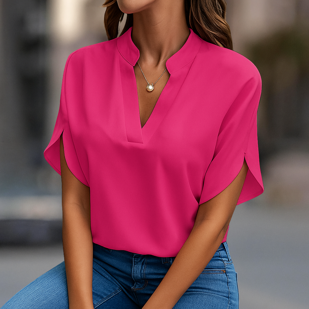 Blouse femme Elena Elegant avec col en V