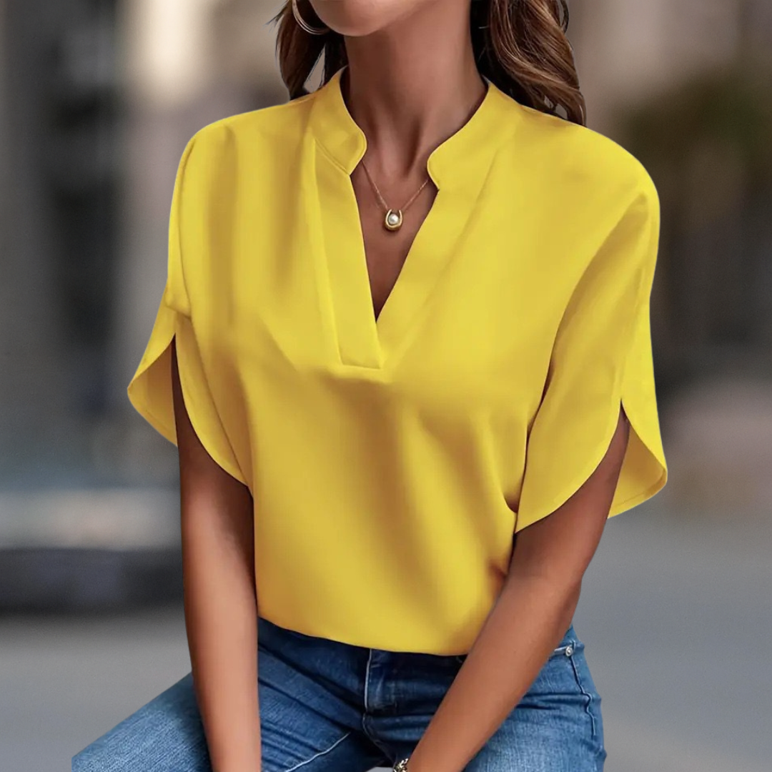 Blouse femme Elena Elegant avec col en V