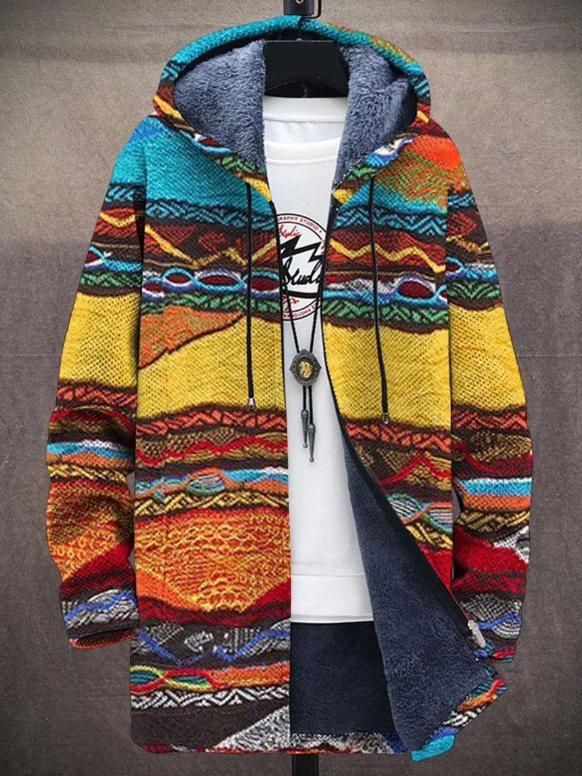 Elouera™ - Sweat à capuche zippé luxueux d'inspiration artistique