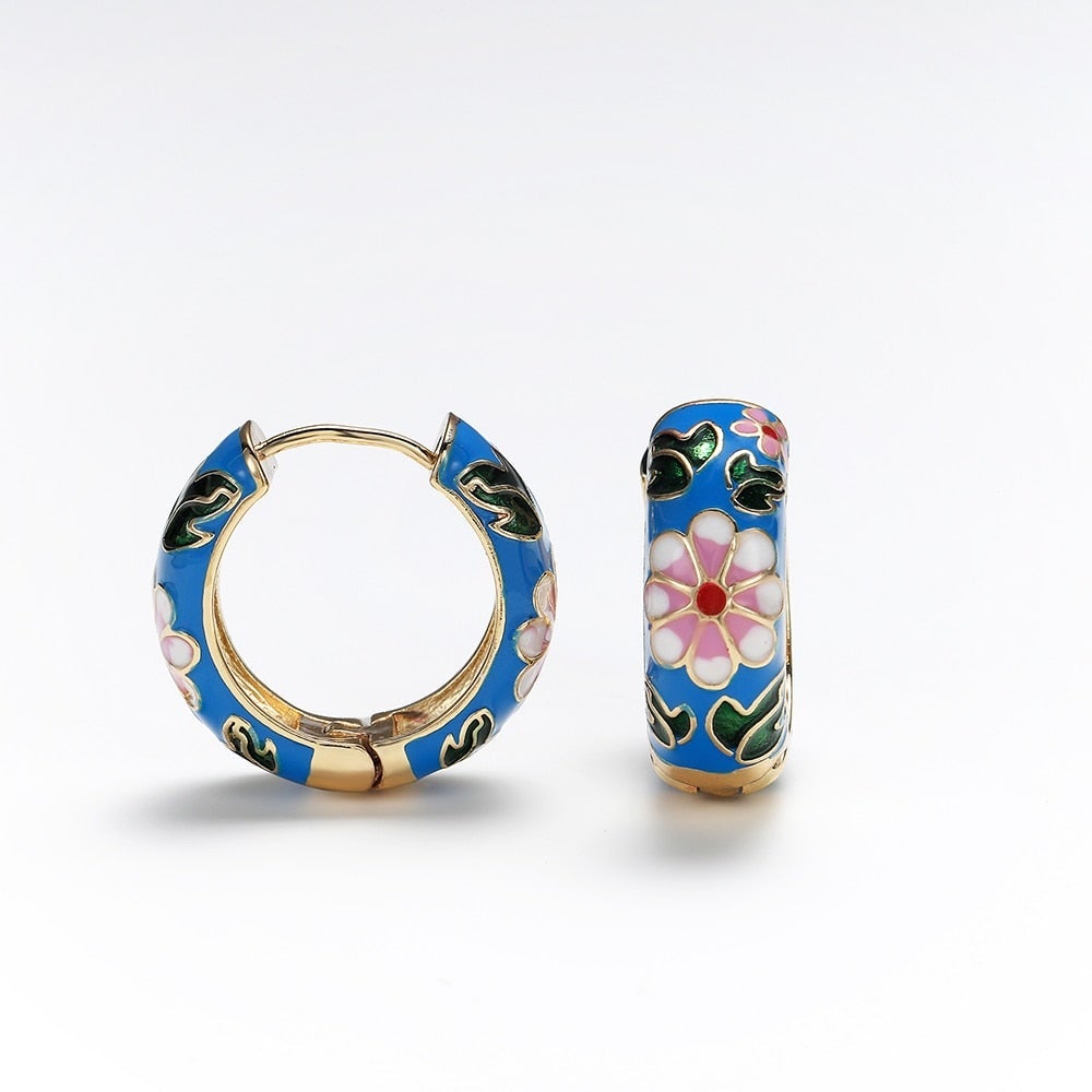 Elegante Blumen-Ohrringe