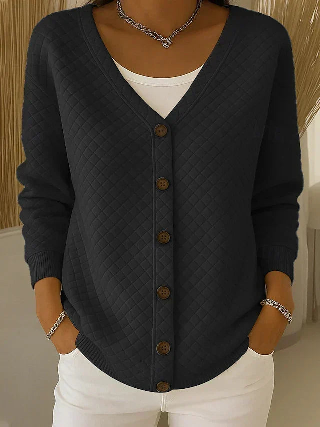 Leonor | Veste Matelassée en Tricot avec Boutons