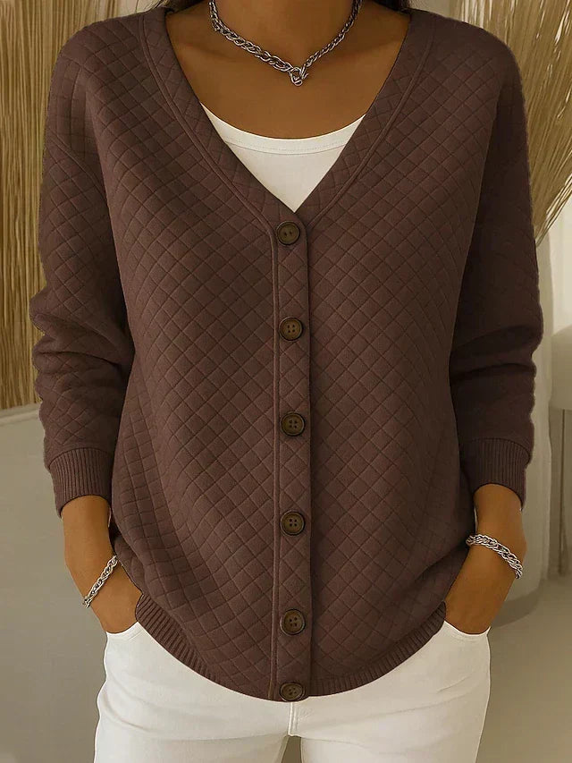 Leonor | Veste Matelassée en Tricot avec Boutons