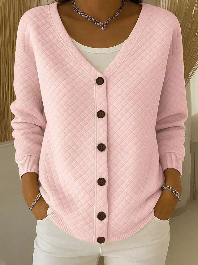 Leonor | Veste Matelassée en Tricot avec Boutons