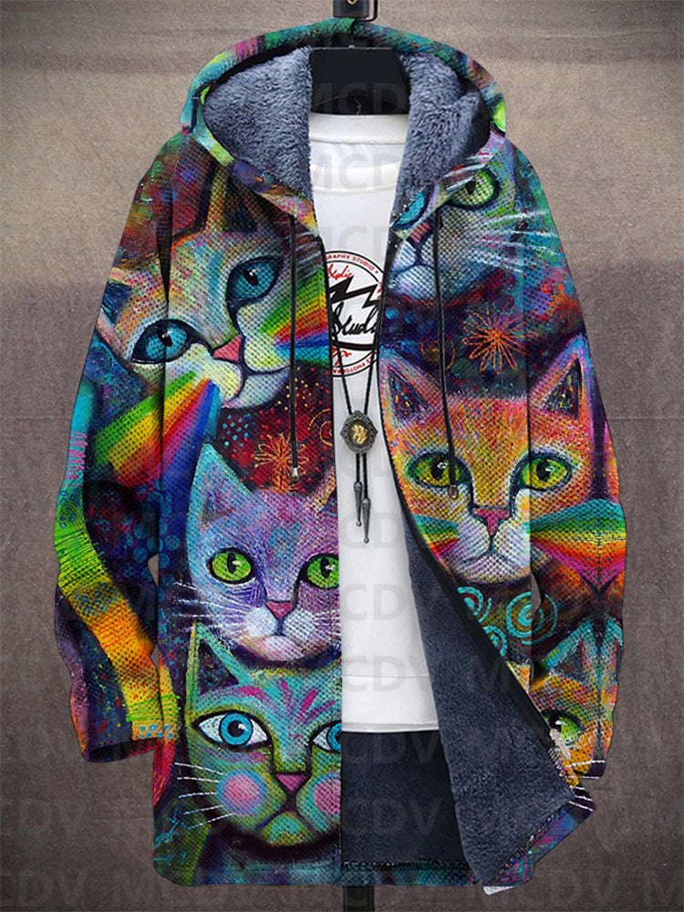 Kalanos™ - Sweat à capuche zippé luxueux d'inspiration artistique