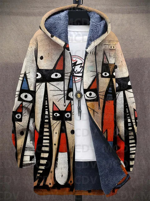 Kiara™ - Sweat à capuche zippé luxueux d'inspiration artistique