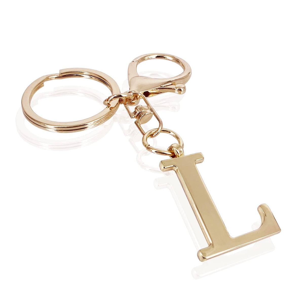Initiale | Porte-clés doré élégant