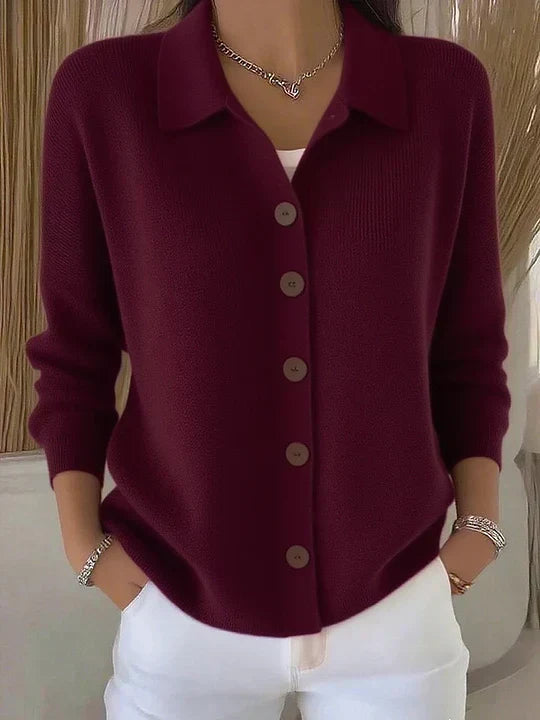 Josefina | Tricot Veste avec Col et Boutons