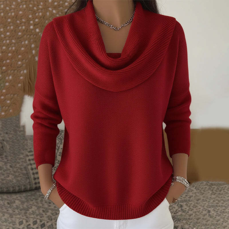 Julia | Draped Collar Sweater