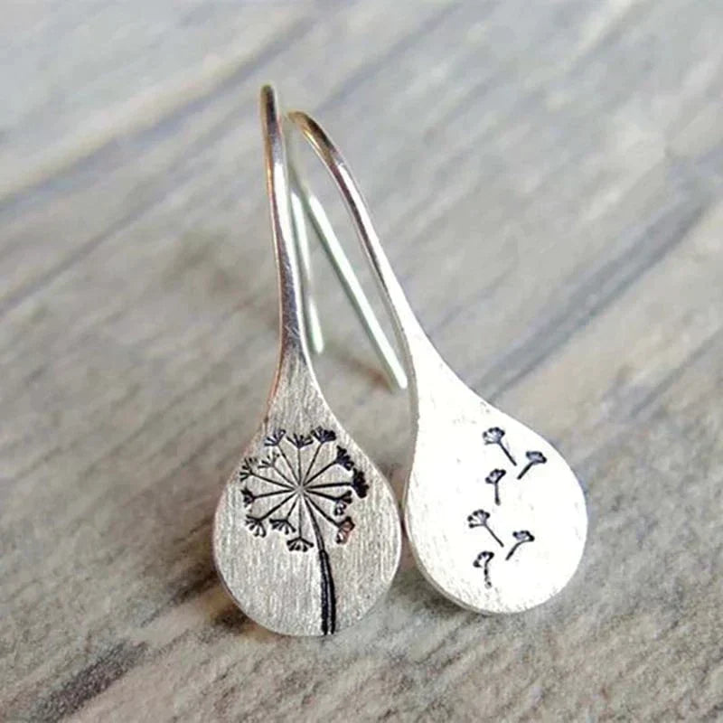 925er Silber Vintage Blumenohrringe