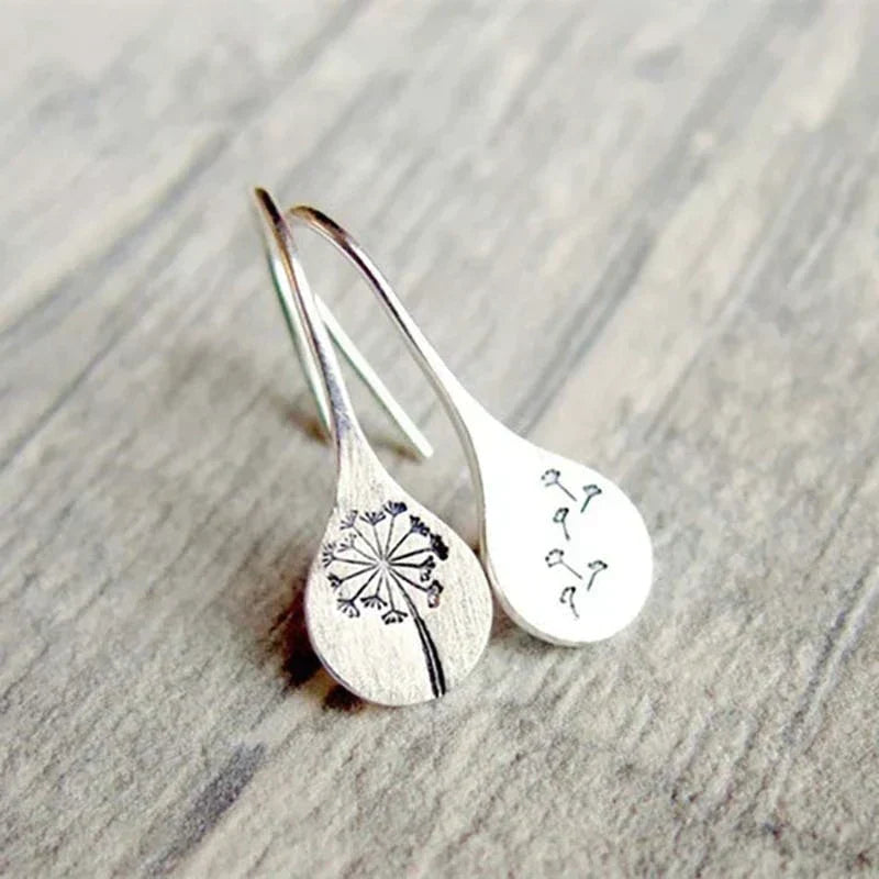925er Silber Vintage Blumenohrringe