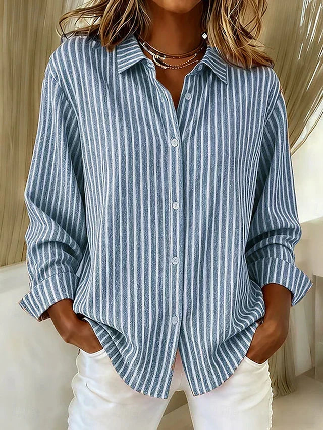 Jimena | Chemise Rayée à Boutons