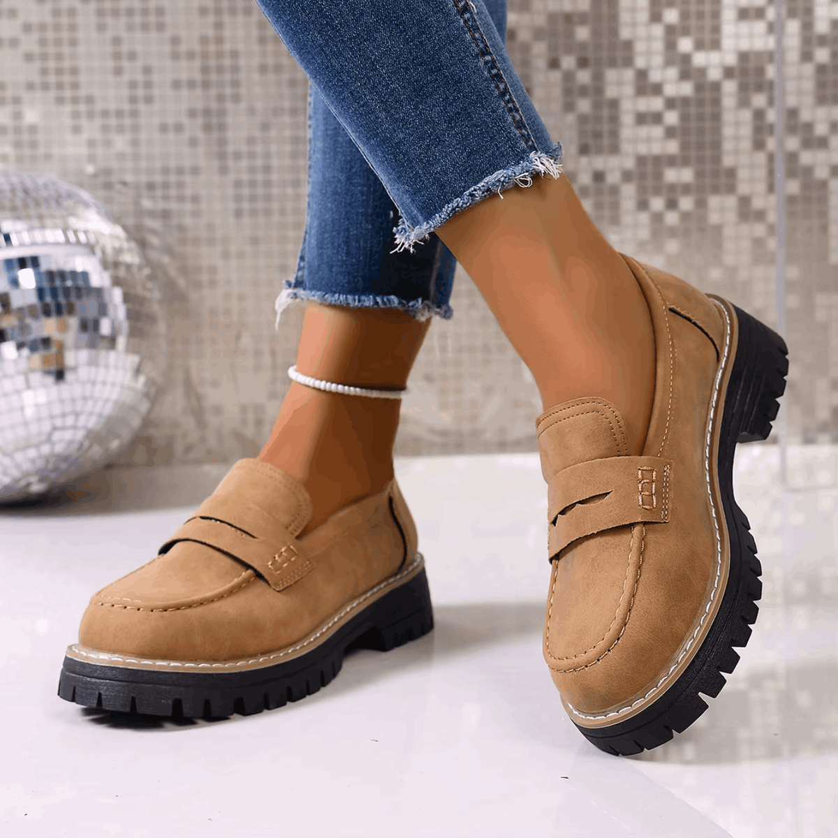 Alverina™ - Mocassins mit strukturiertem Profil
