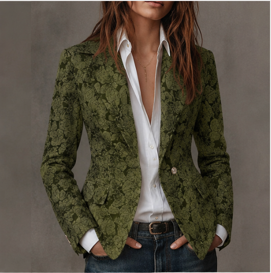 Estelle | Tailored Jacquard Cashmere Blazer
