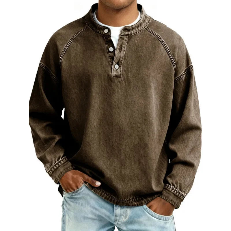 Stanley | T-shirt Henley vintage classique