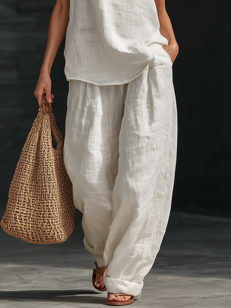 Zoé™ || Ensemble sans manches avec pantalon large