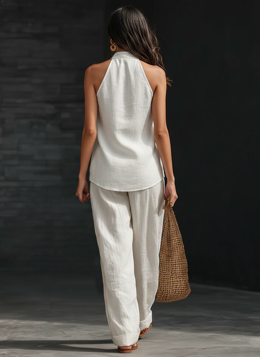 Zoé™ || Ensemble sans manches avec pantalon large