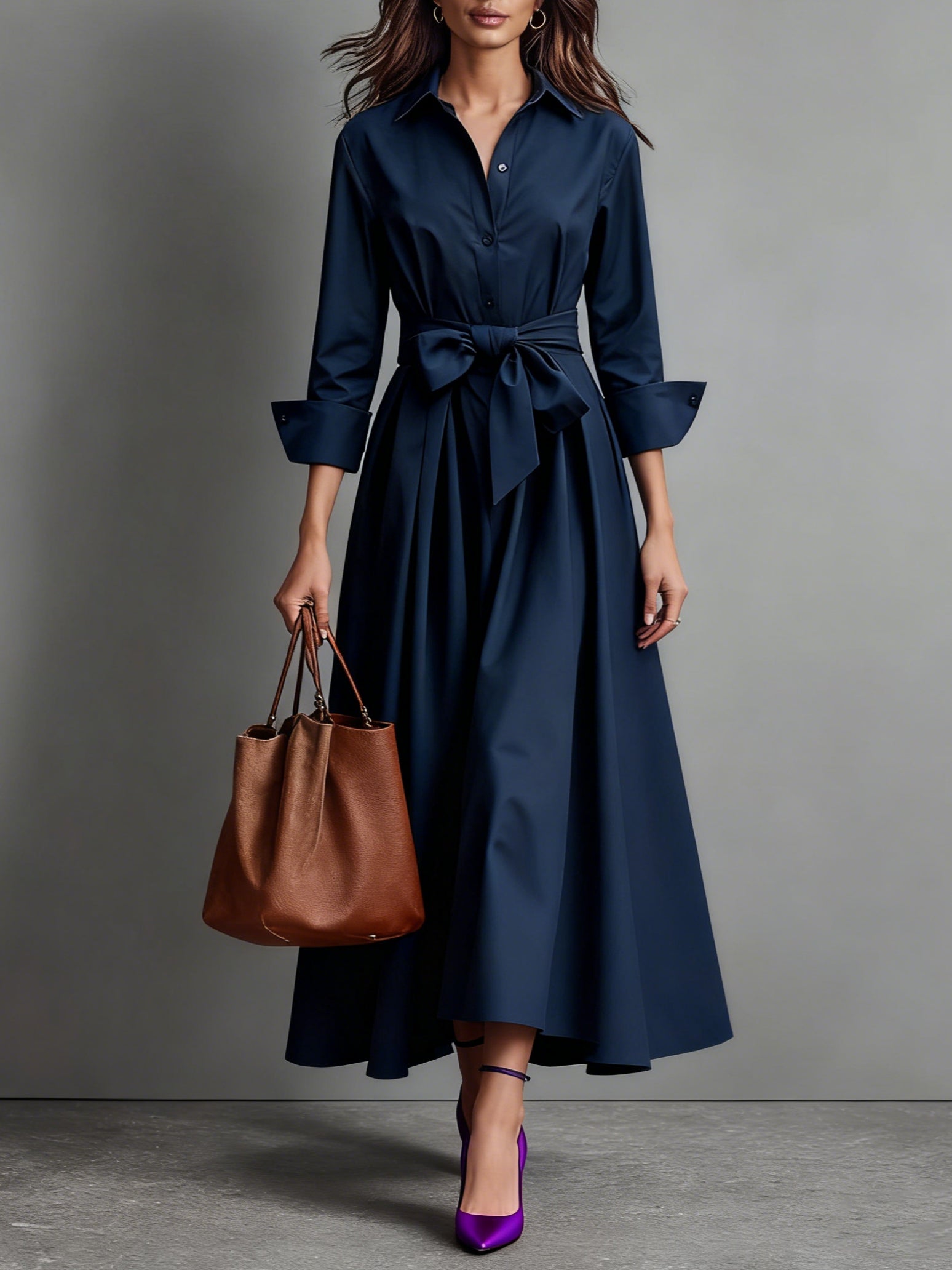 Marise™ | Robe longue élégante avec nœud