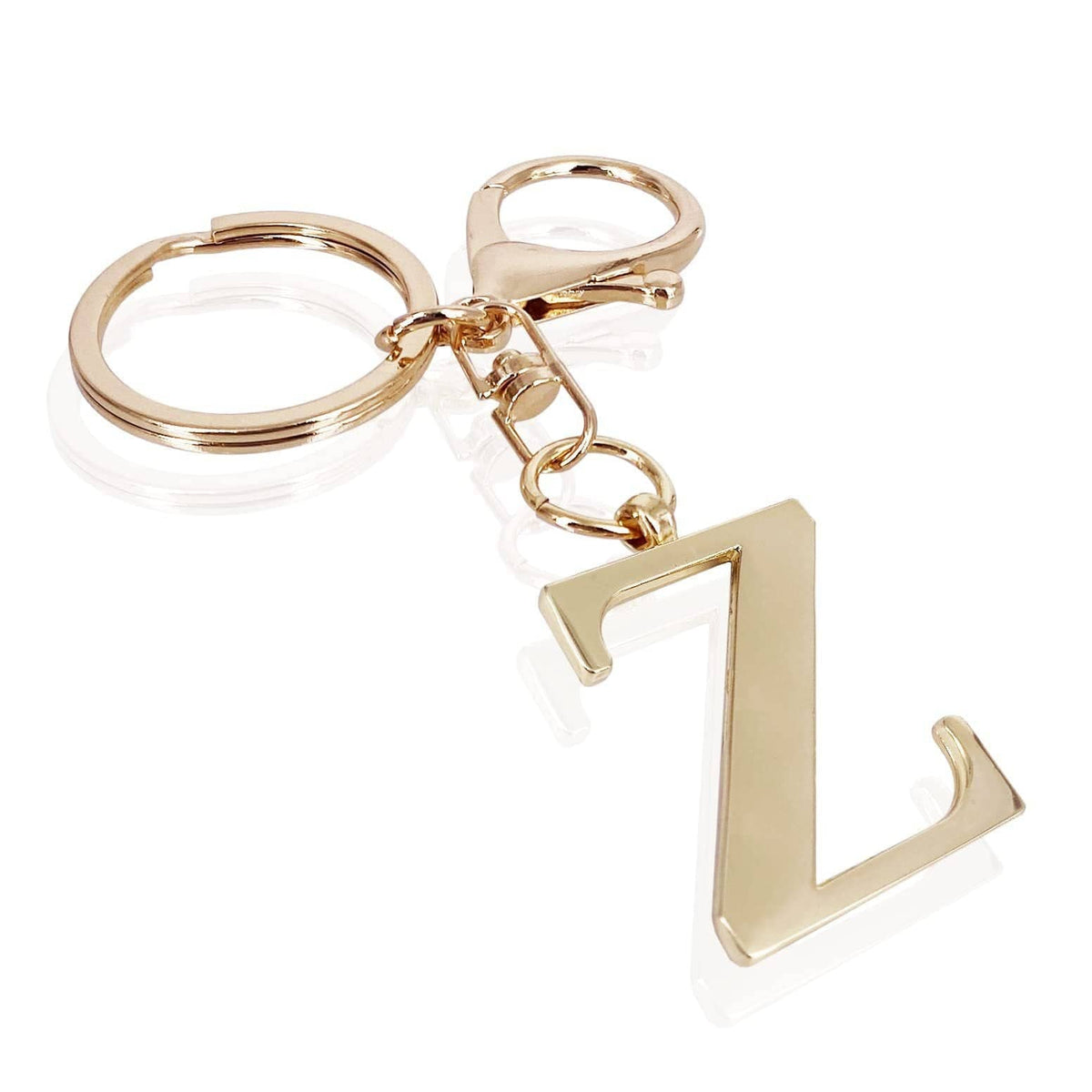 Initiale | Porte-clés doré élégant