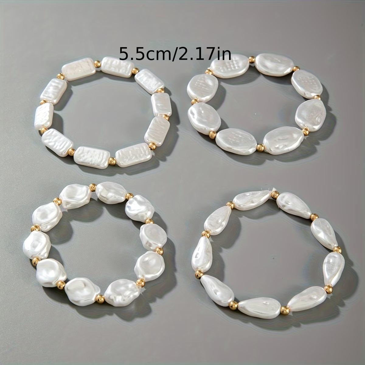 Perlen-Statement-Armband 4er-Set