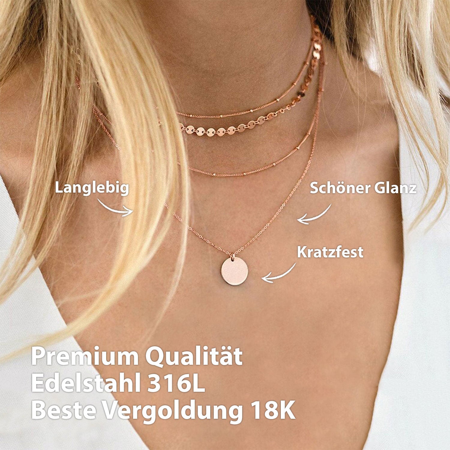 Bundle : Ensemble de colliers BonnyBoho + BonnyDots en or rose