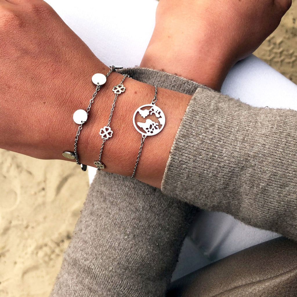 Bundle : Collier BonnyBliss Trèfle + Bracelet Argent